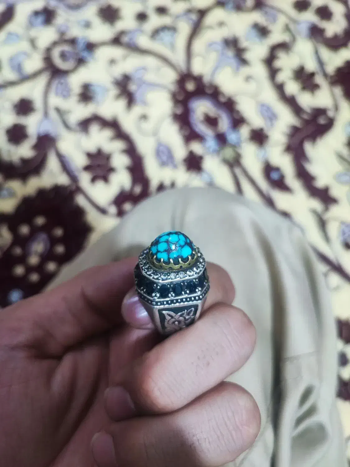 انگشتر فیروزه کار دست|جواهرات|مشهد, شهید قربانی|دیوار