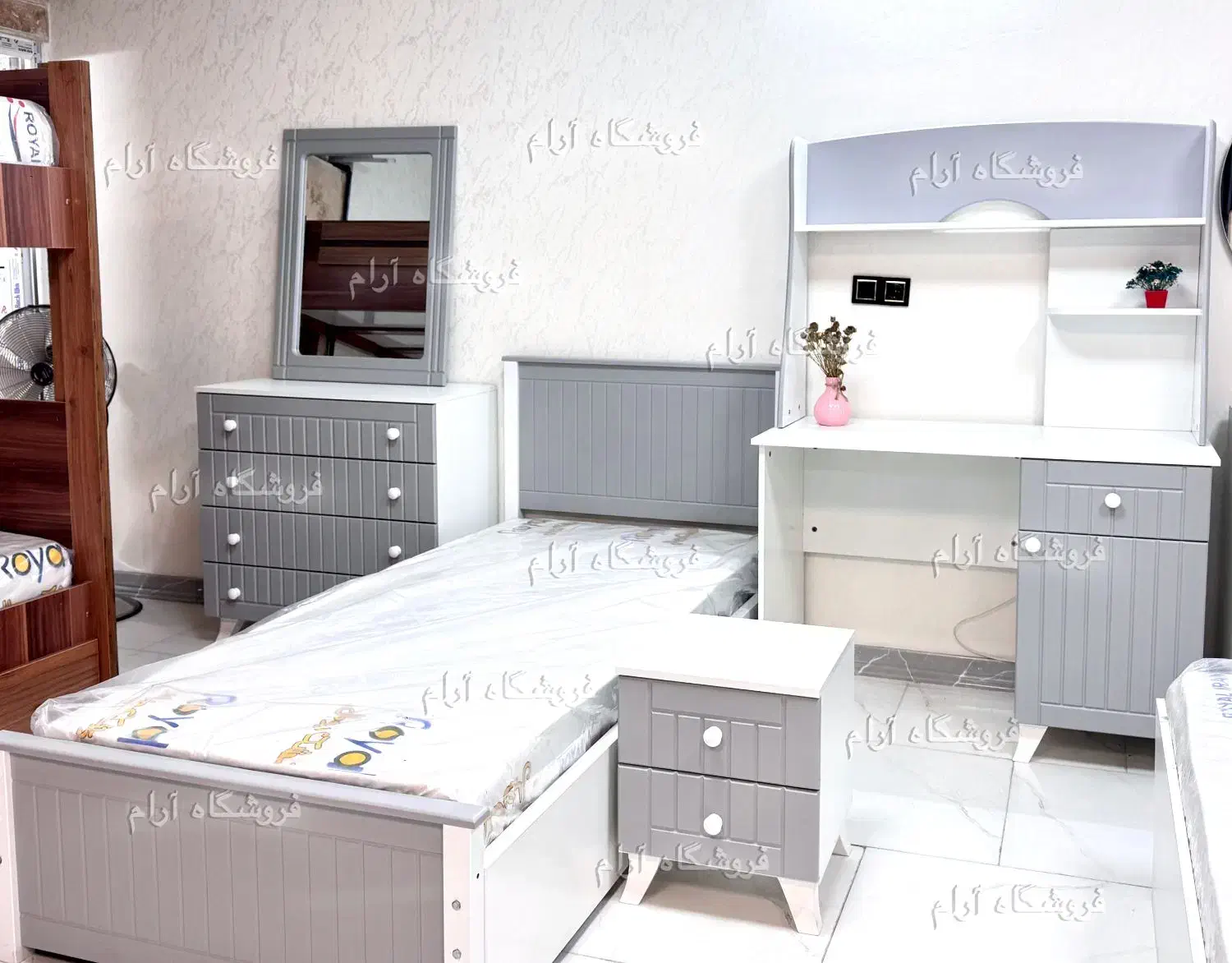 سرویس خواب کامل پلین سایزبندی میزتحریر کمدمیزآرایش|تخت و سرویس خواب|فردیس, شهرک ۱۱۰|دیوار