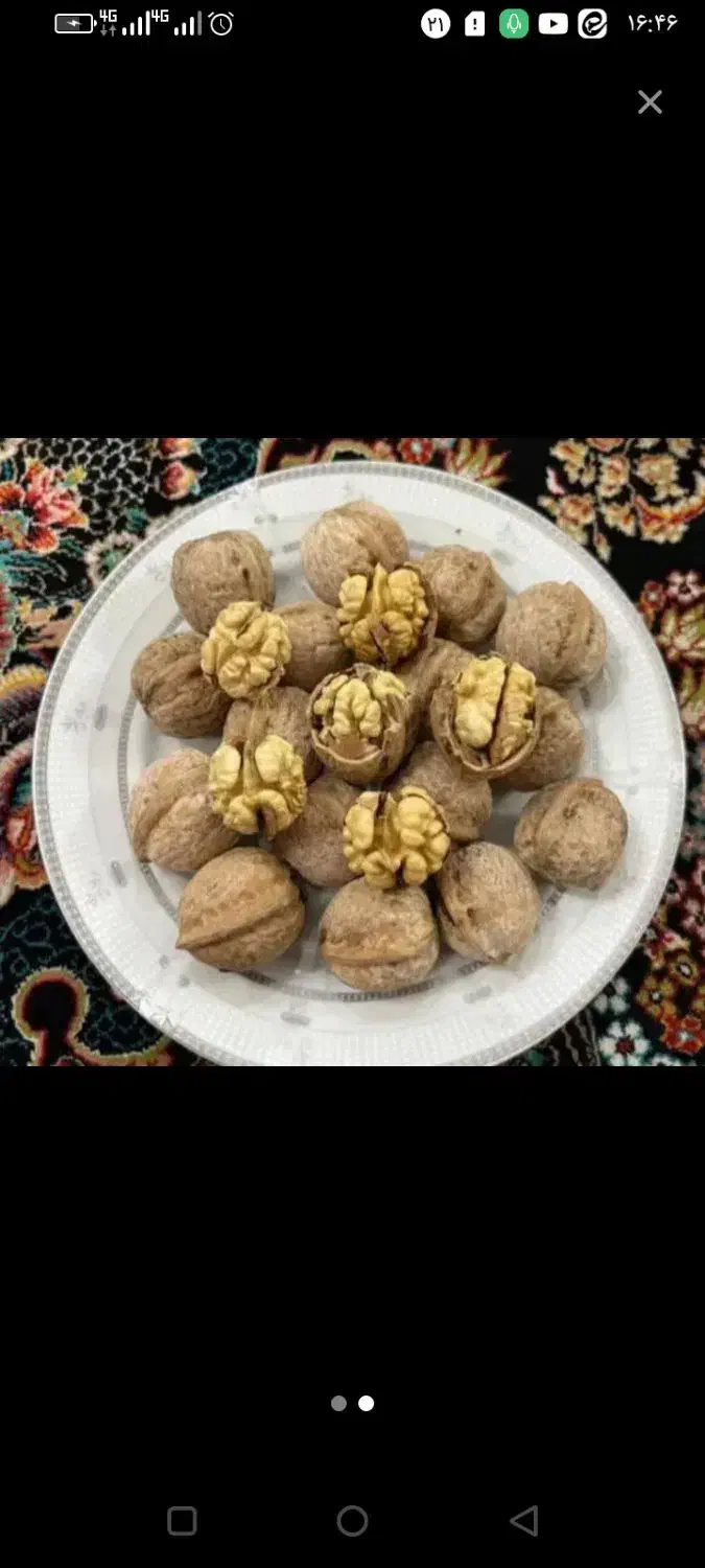 گردو پوست کاغذی درجه یک همه سفید|خوردنی و آشامیدنی|اصفهان, جاوان|دیوار