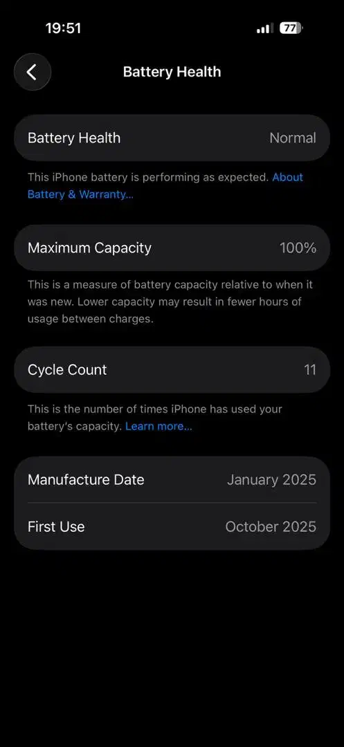 گوشی آیفون ۱۶ پرو رم ۲۵۶ باتری ۱۰۰|موبایل|کاشان, الغدیر|دیوار