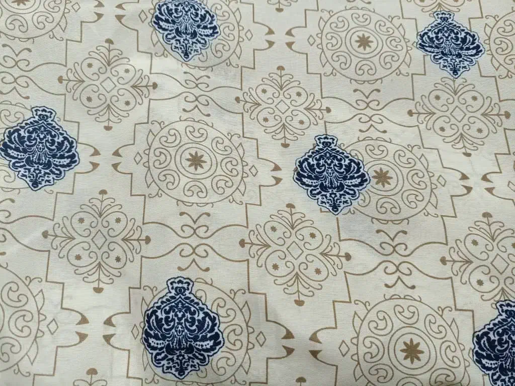 پارچه ملافه ست رنگ سرمه ای وکرم|رختخواب، بالش، پتو|اردبیل, |دیوار