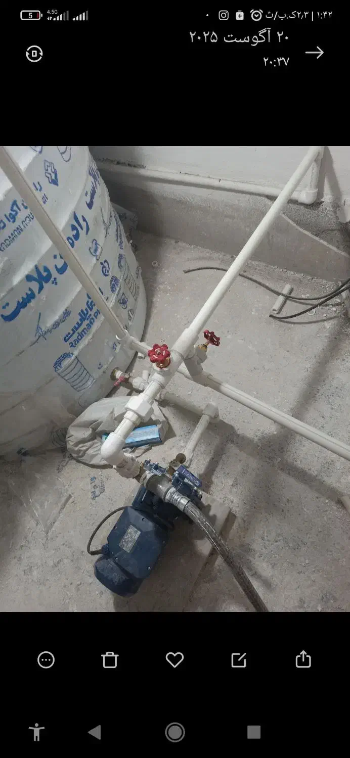 اجرای تاسیسات ونصب پمپ با کمترین هزینه|خدمات پیشه و مهارت|بومهن, |دیوار