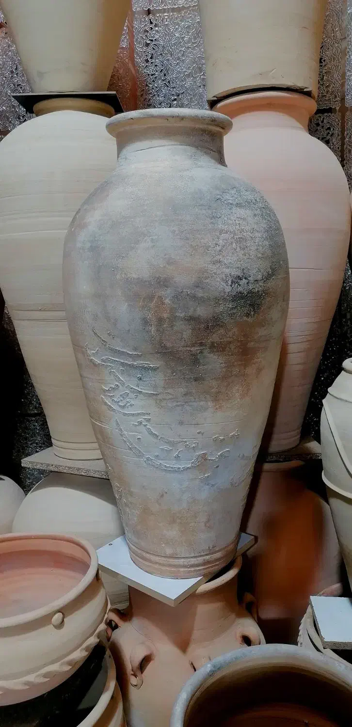 کوزه خمره گلدان سفال خام و پتینه کد 45|صنایع دستی و سایر لوازم تزئینی|تهران, گلستان (شهرک راه آهن)|دیوار