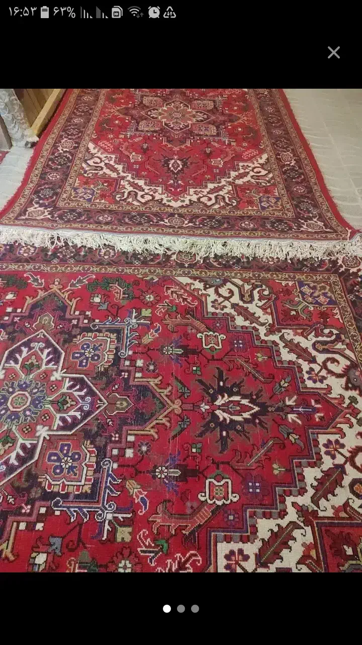 یک جفت فرش دستبافت ۶ متری هریس|فرش|تبریز, |دیوار