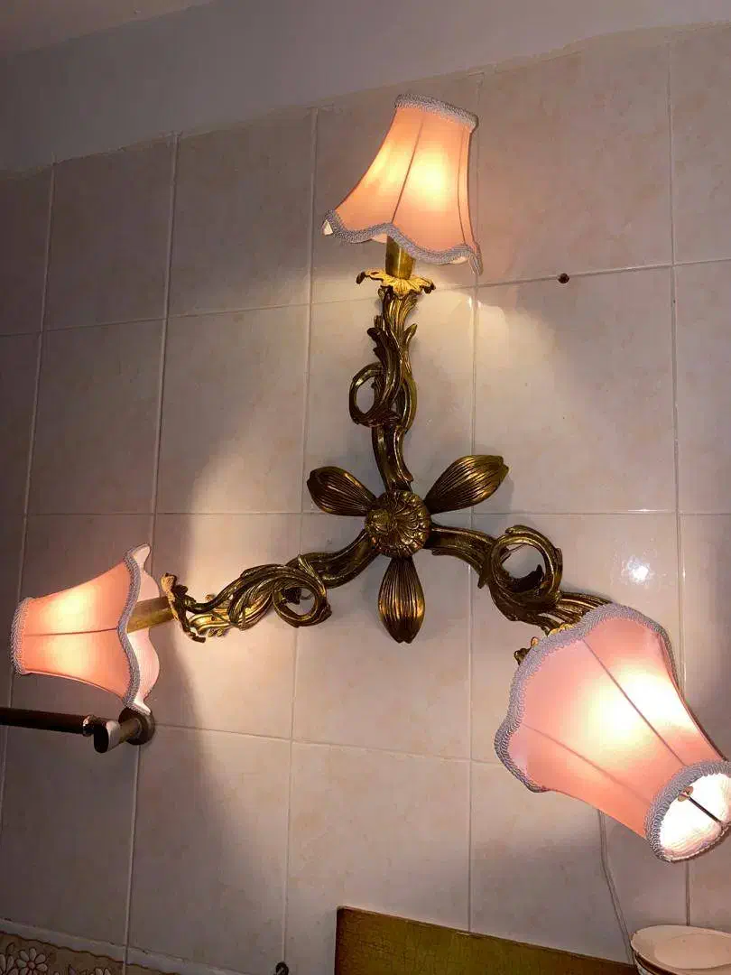 یک جفت لوستر سقفی برنز  و۳عددلوستر کریستال|لوستر و چراغ آویز|تهران, تهرانپارس جنوبی|دیوار