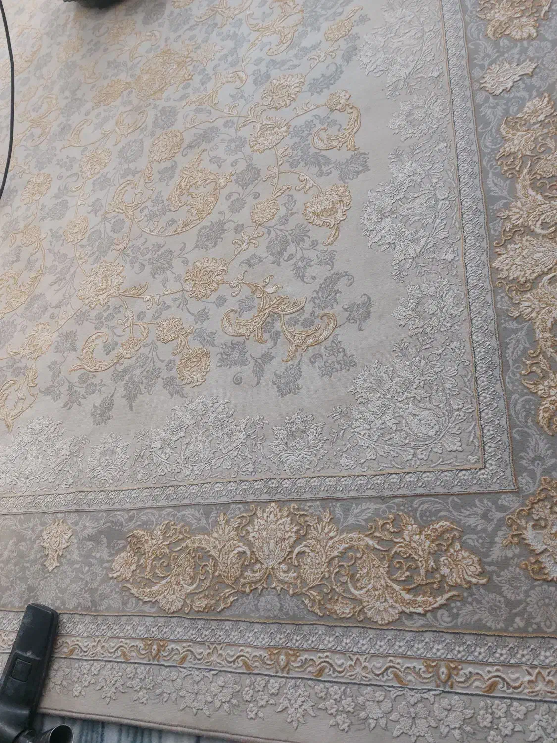 یه جفت فرش ۹متری طلا کوب|فرش|لردگان, |دیوار