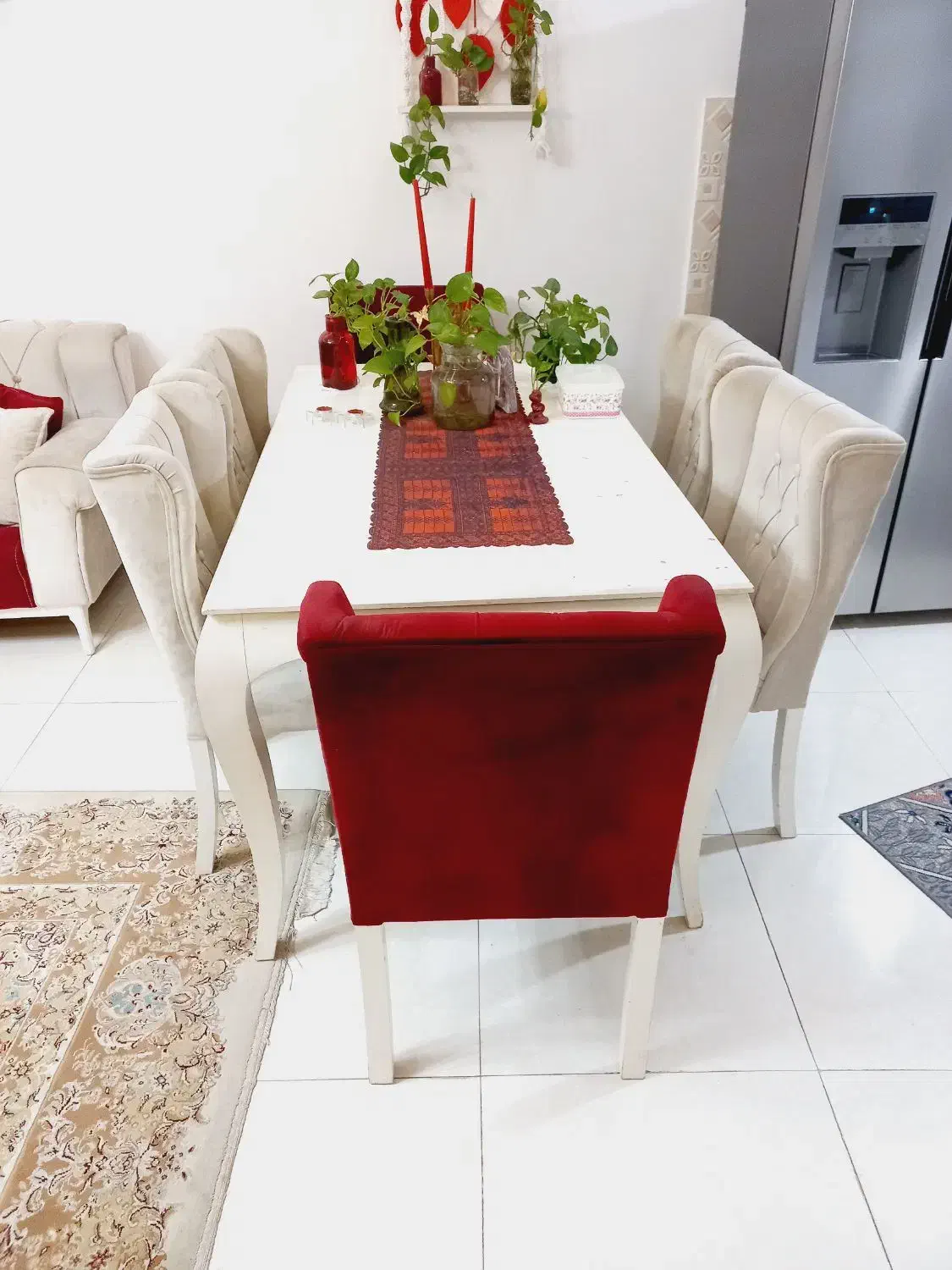 میز نهار خوری 6 نفره|میز و صندلی غذاخوری|رشت, معلولین|دیوار