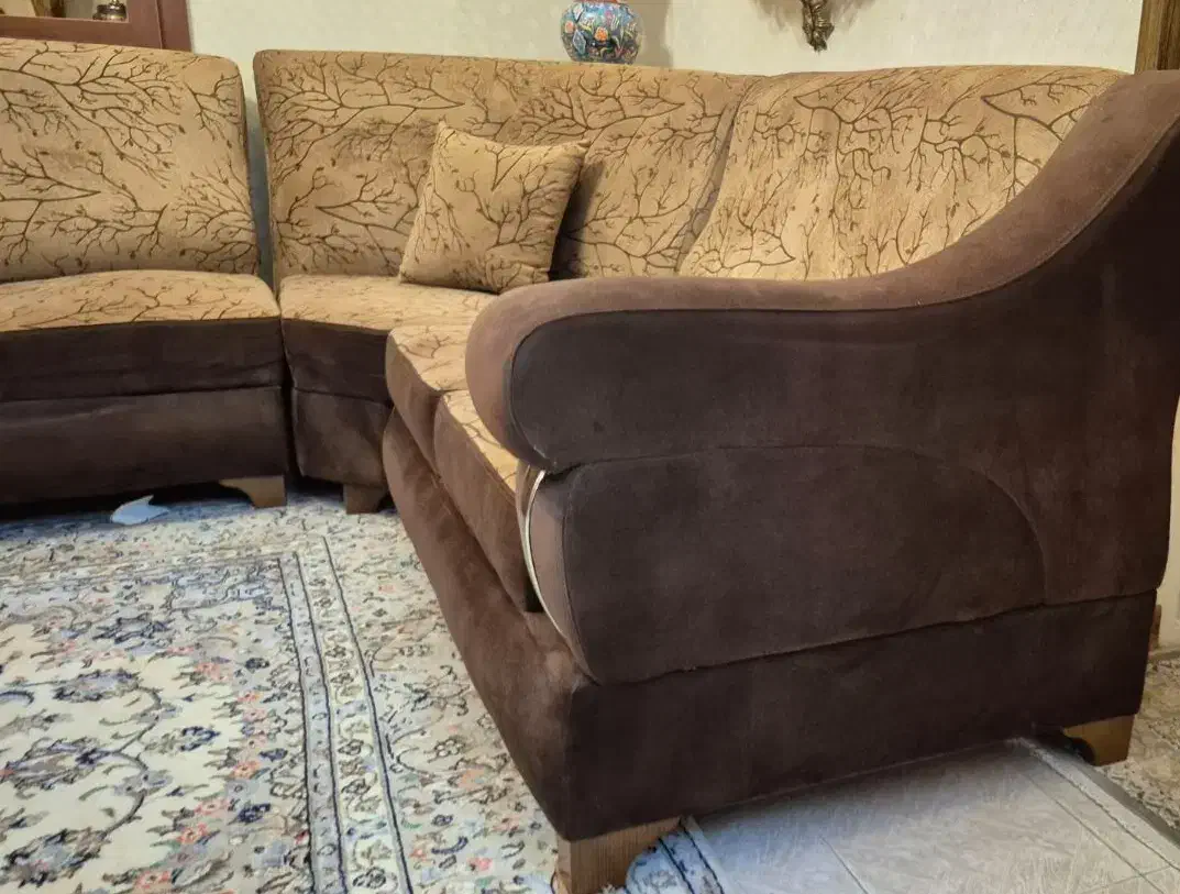 مبل ال هفت نفره راحتی تمیز و سالم|مبلمان خانگی و میز عسلی|سمنان, |دیوار