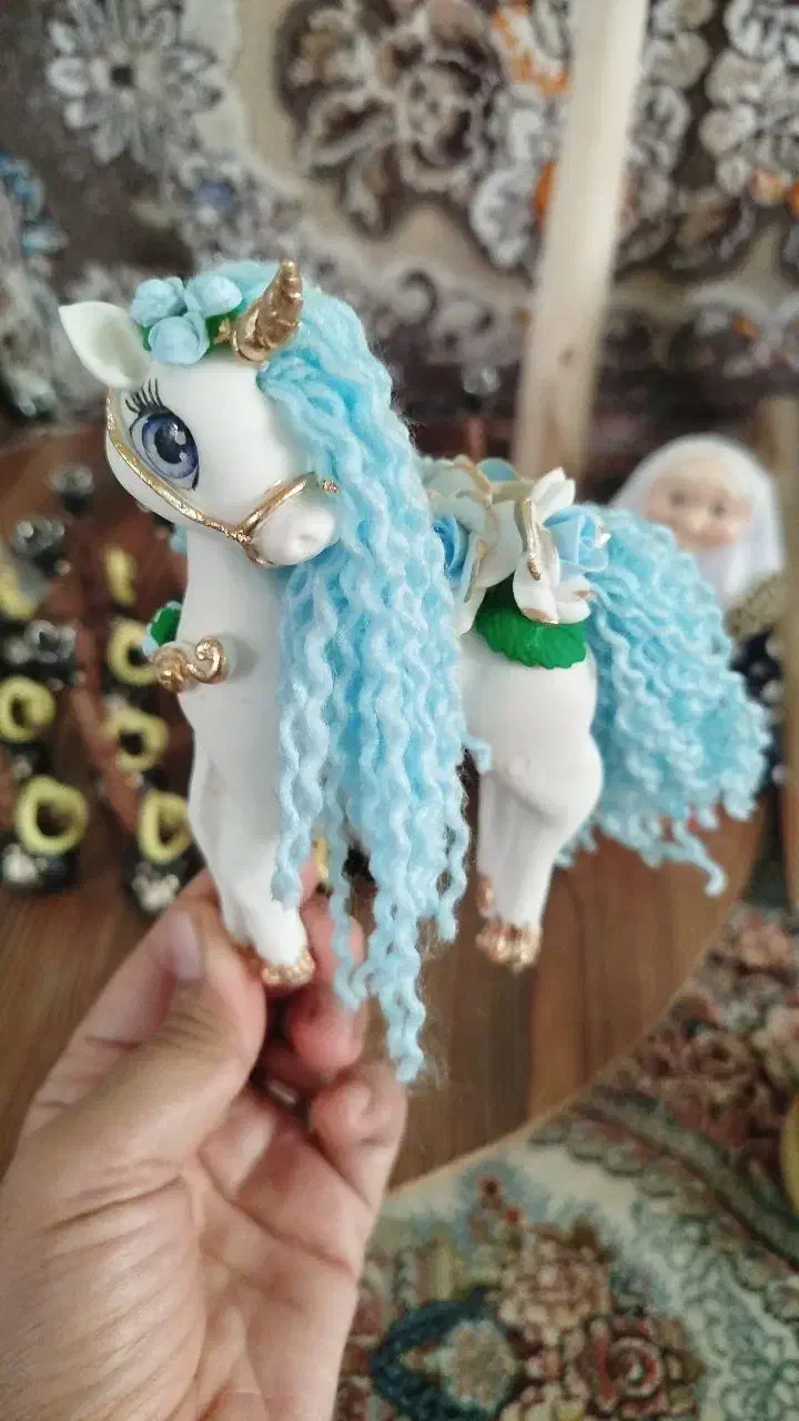 اسب تکشاخ خمیری|مجسمه، تندیس، ماکت|مشهد, نوید|دیوار