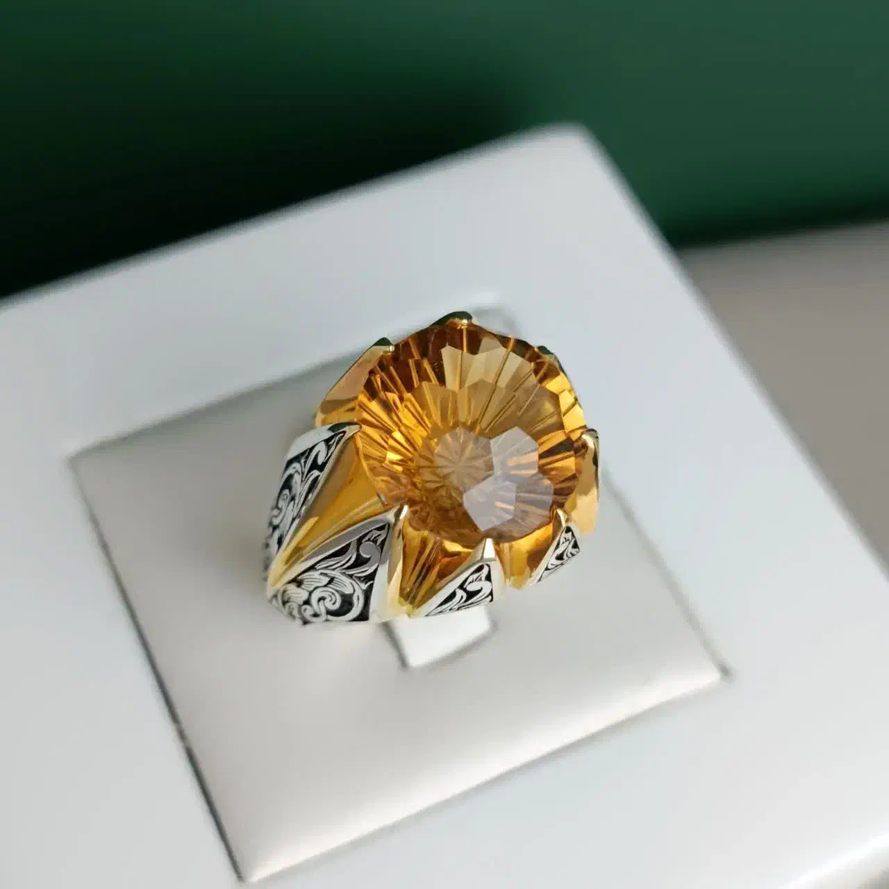 انگشتر سیترین طبیعی|جواهرات|قم, سالاریه|دیوار