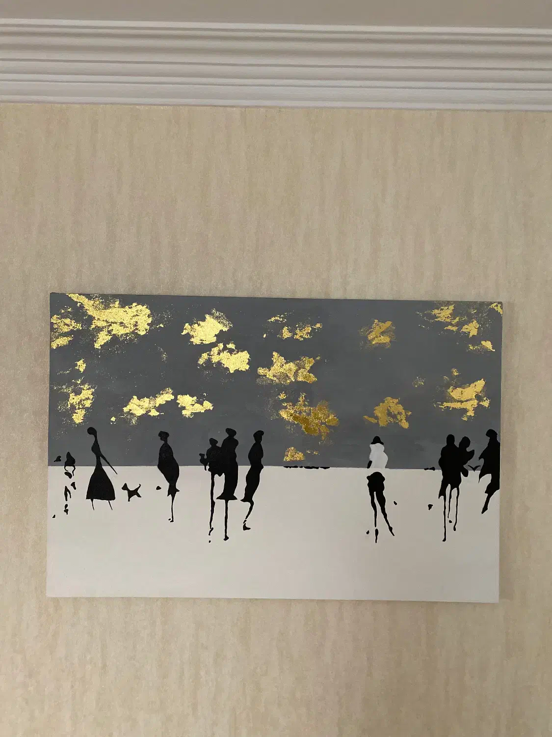 تابلو دکوراتیو مدرن ورق طلا|تابلو، نقاشی، عکس|تهران, صادقیه|دیوار