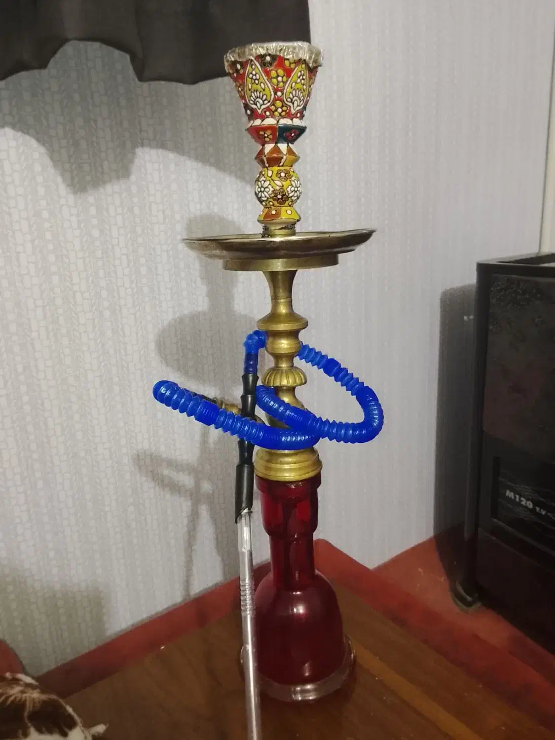 قلیون تنه برنجی 60سانتی|کلکسیون و سرگرمی|تهران, باغ خزانه|دیوار