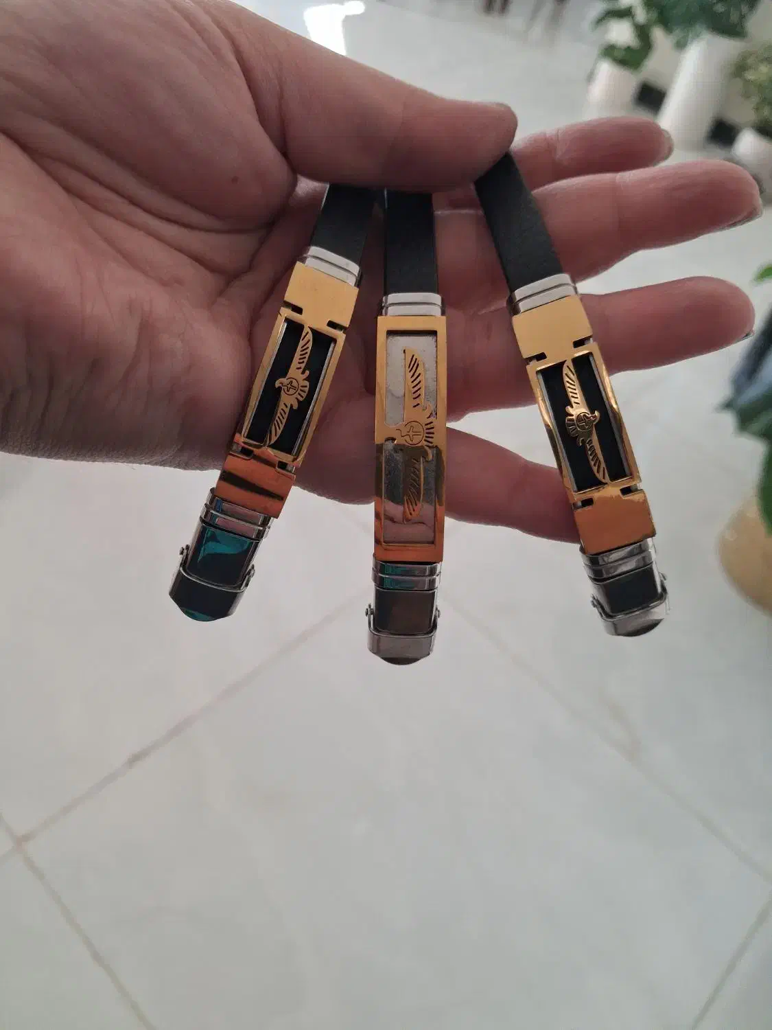 دستبند چرم و استیل رنگ ثابت|بدلیجات|شاهین‌شهر, شهرک میلاد|دیوار