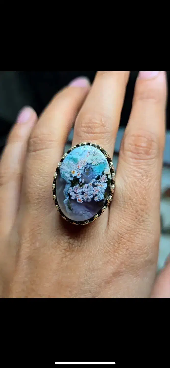 انگشتر نقره شجر بهار کلکسیونی مهر دار|جواهرات|رشت, گلسار|دیوار