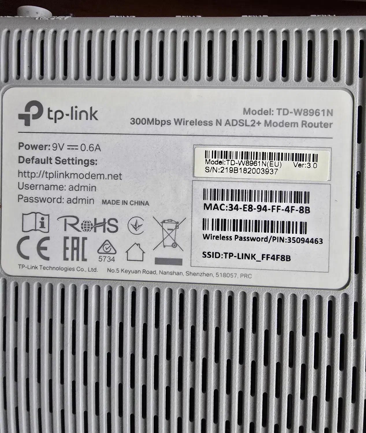 مودمtp-link مدل TD-W8961N|مودم و تجهیزات شبکه|یزد, |دیوار