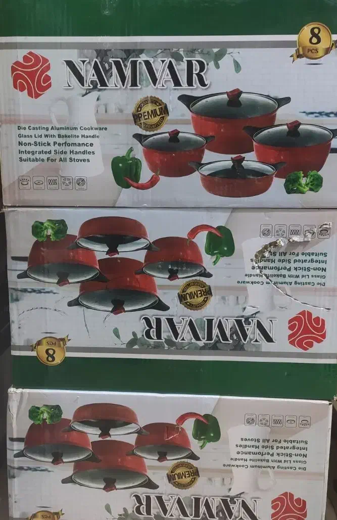 سرویس قابلمه ۸ پارچه(ناموار)لطفاً توضیحات بخوانید|ظروف پخت‌وپز|کرمان, |دیوار