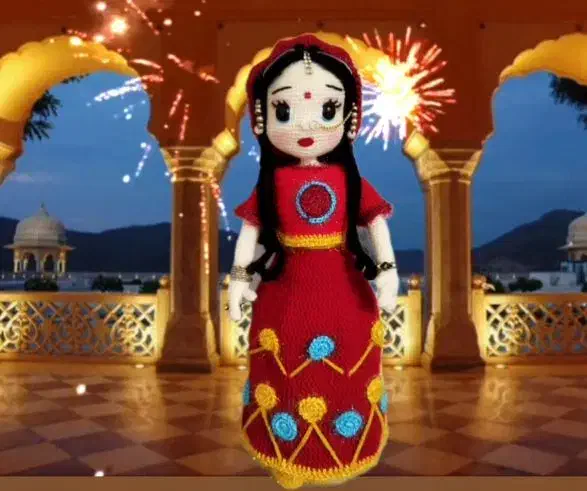 عروسک بافتنی دختر هندی|اسباب‌‌بازی|میبد, |دیوار