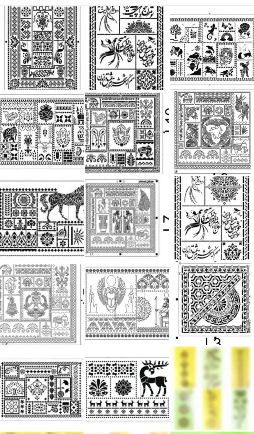طراحی و تولید شابلون پتینه ،فرش و لیپان|تابلو، نقاشی، عکس|مشهد, نوید|دیوار