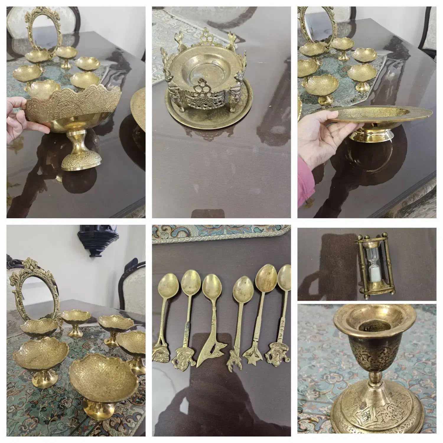 ظرف برنجی و عتیقه|صنایع دستی و سایر لوازم تزئینی|تهران, مجیدآباد|دیوار