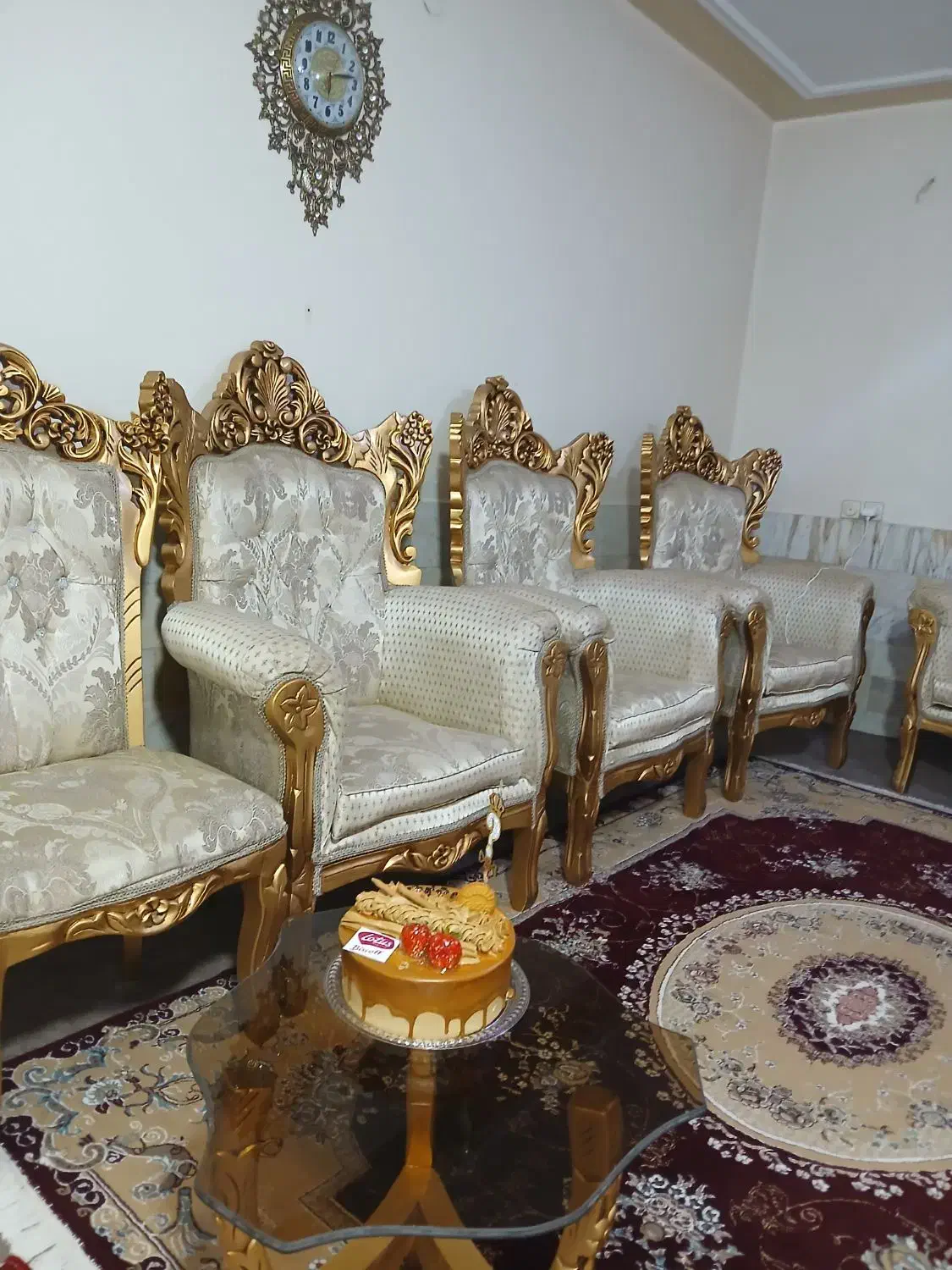 مبل سلطنتی ۹ نفره|مبلمان خانگی و میز عسلی|سنگر, |دیوار