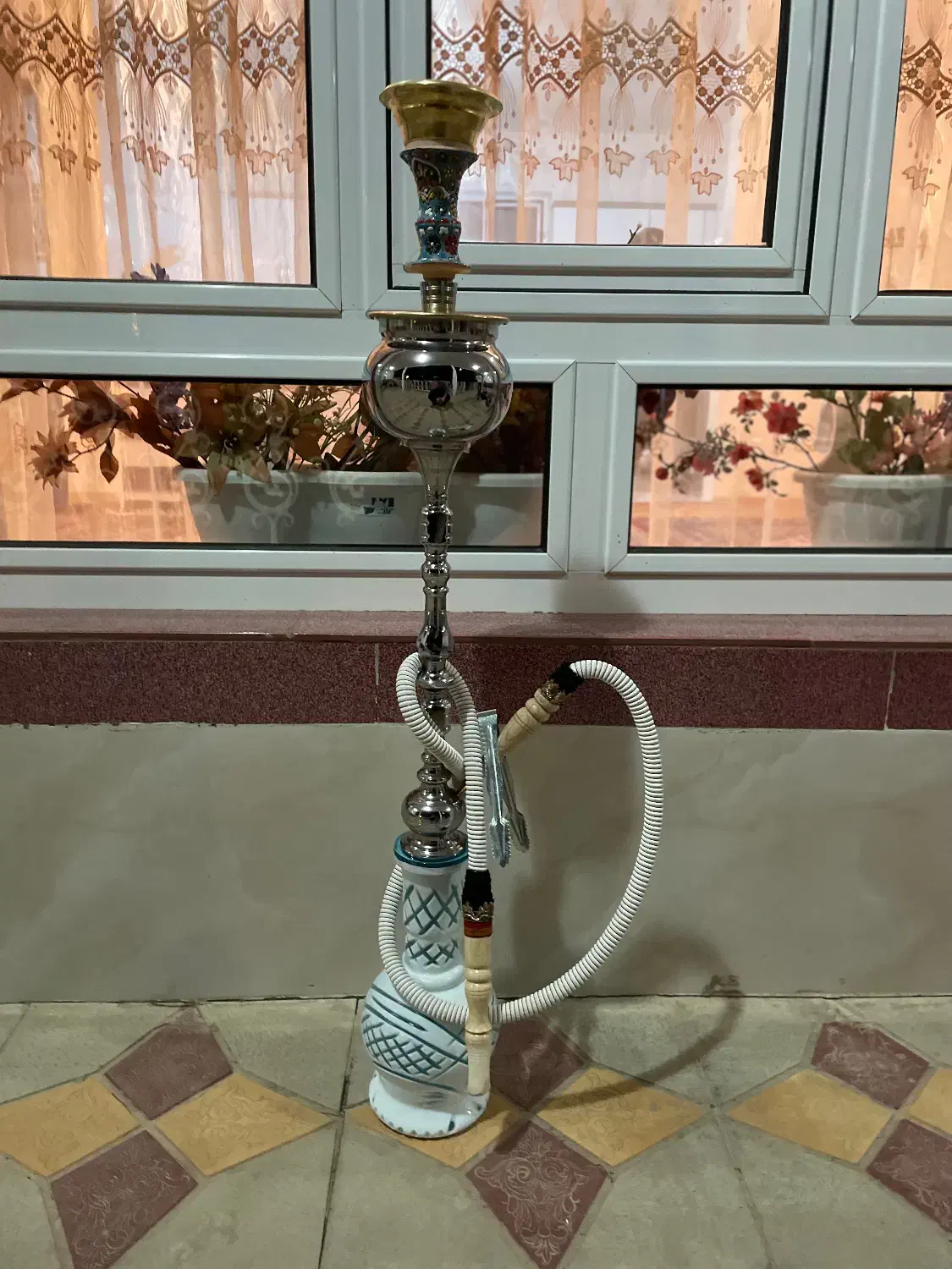 قلیان ابکاری شده برنج درجه یک|کلکسیون و سرگرمی|تبریز, |دیوار