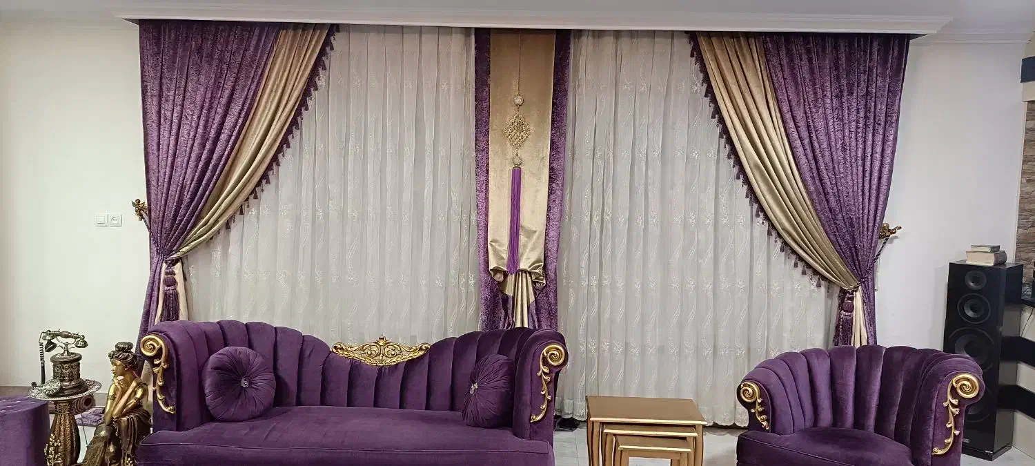 پرده پذیرایی ۵ متری|پرده، رانر، رومیزی|فیروزکوه, |دیوار