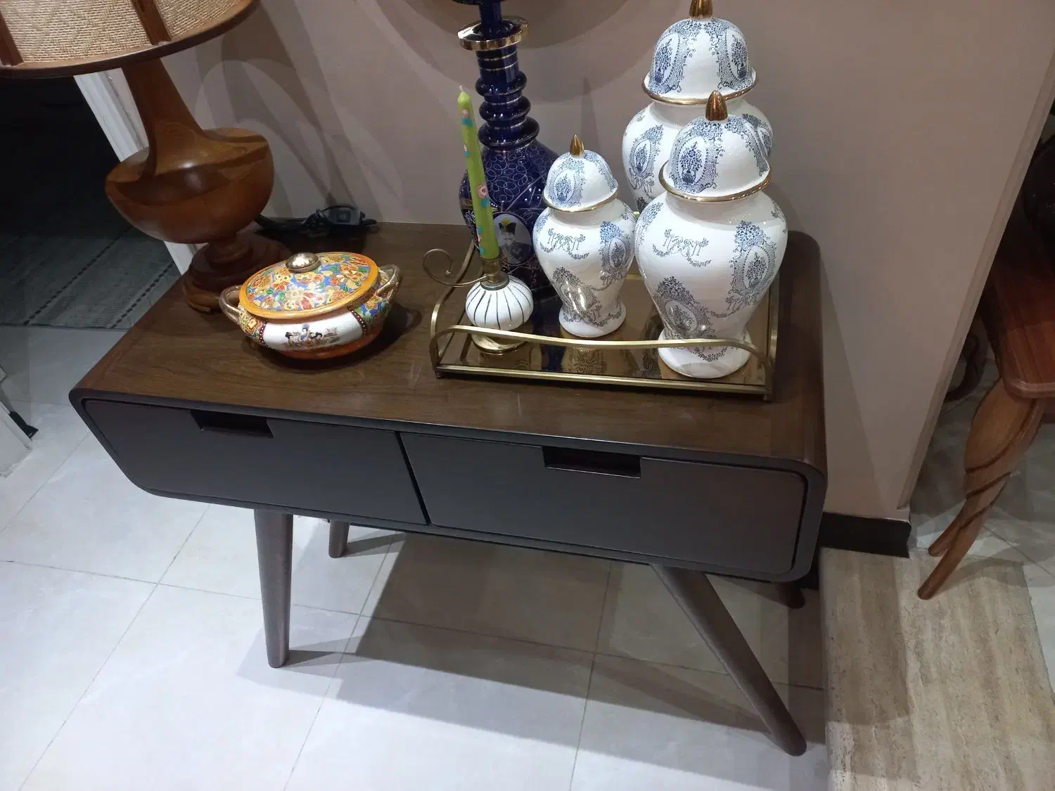 میز کنسول چوب دراور میز|بوفه، ویترین، کنسول|امیرکلا, |دیوار