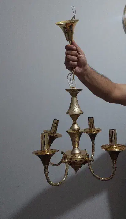 لوستر آب طلا ۲۴ عیار|لوستر و چراغ آویز|اشتهارد, |دیوار