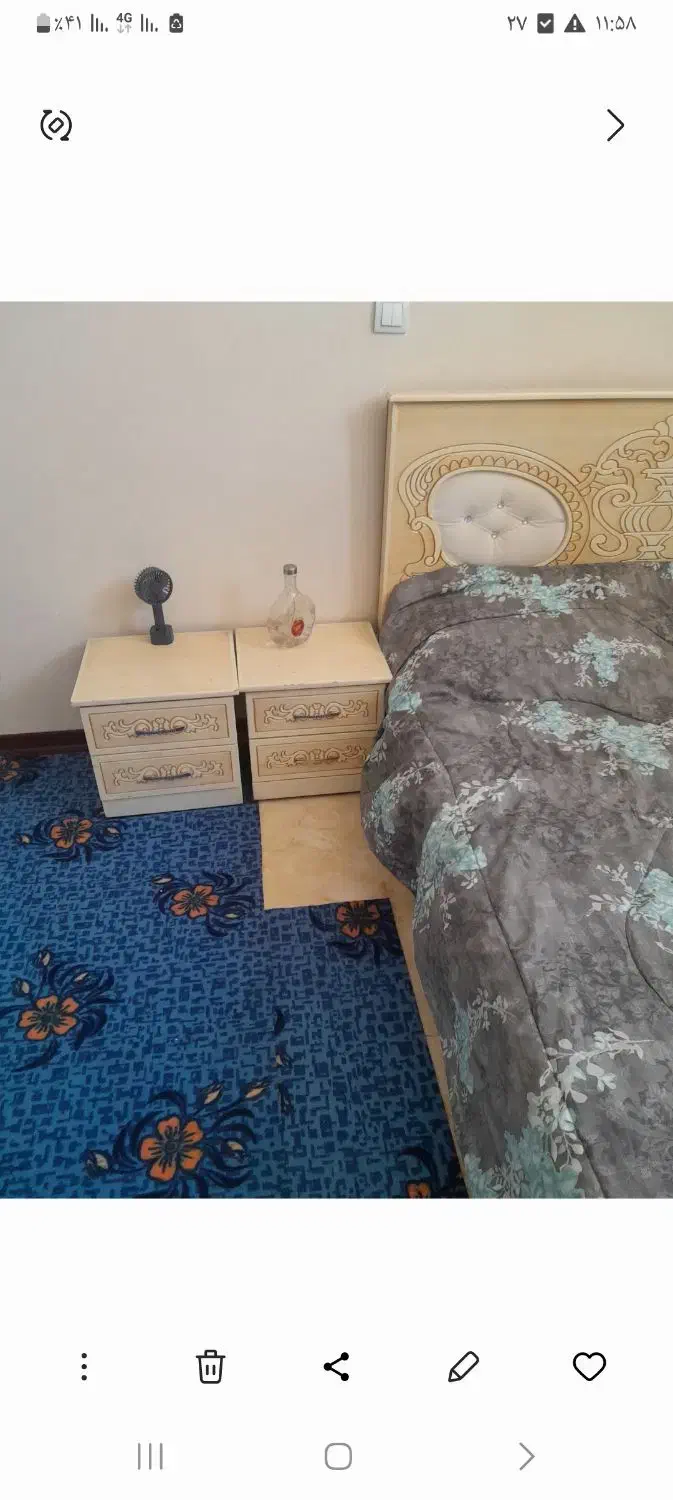 تخت خواب دونفره|تخت و سرویس خواب|شاهینشهر, نسیم ۵|دیوار