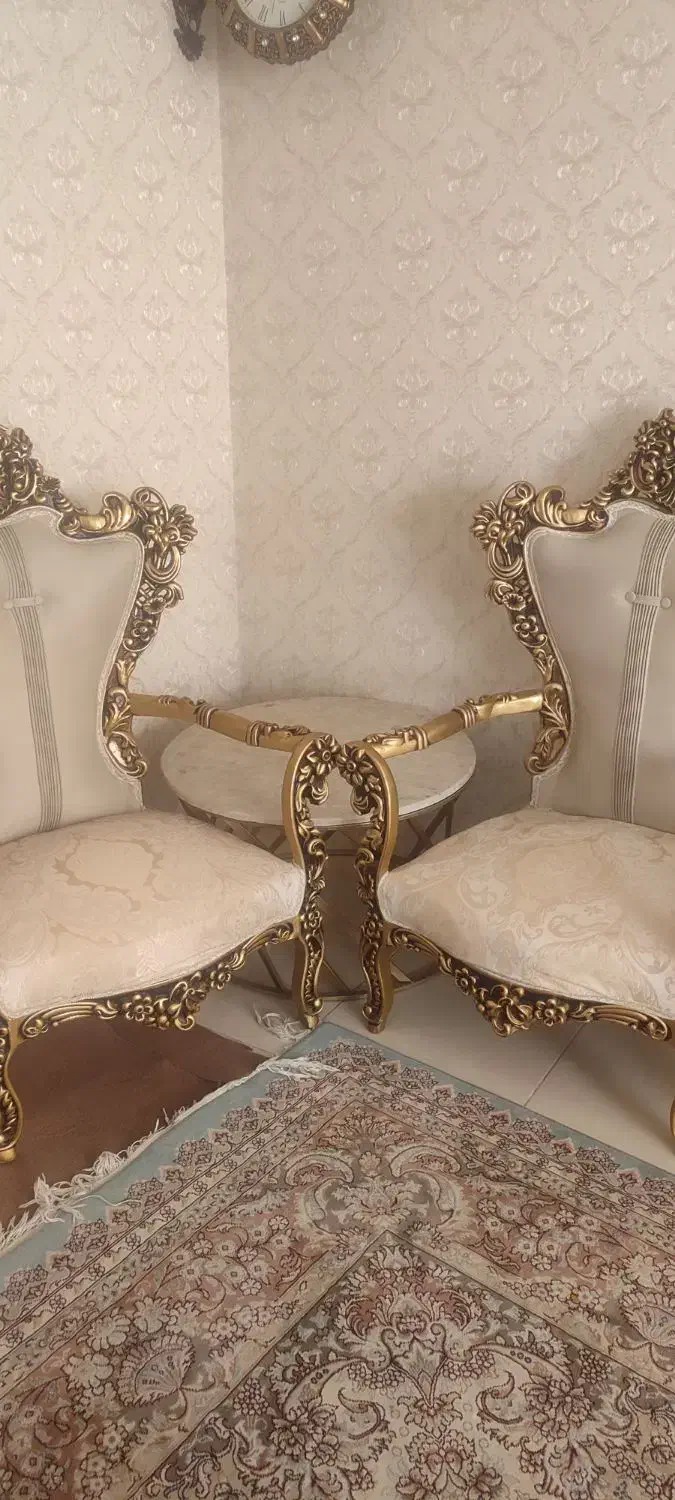 مبل سلطنتی 7نفره|مبلمان خانگی و میز عسلی|قرچک, میرزائی جنوبی|دیوار