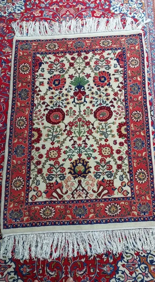فرش ذرع و نیم با طرح سلطان آباد،با پشم نیوزلندی|فرش|اراک, |دیوار