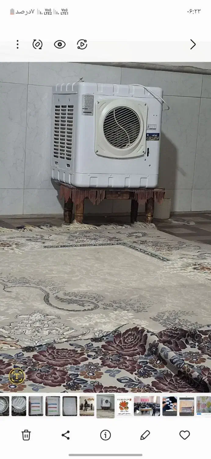 کولر رومیزی تمیز در حد نو یک ماه بیشتر کار نکرده|کولر آبی|نیشابور, کوی یغما|دیوار