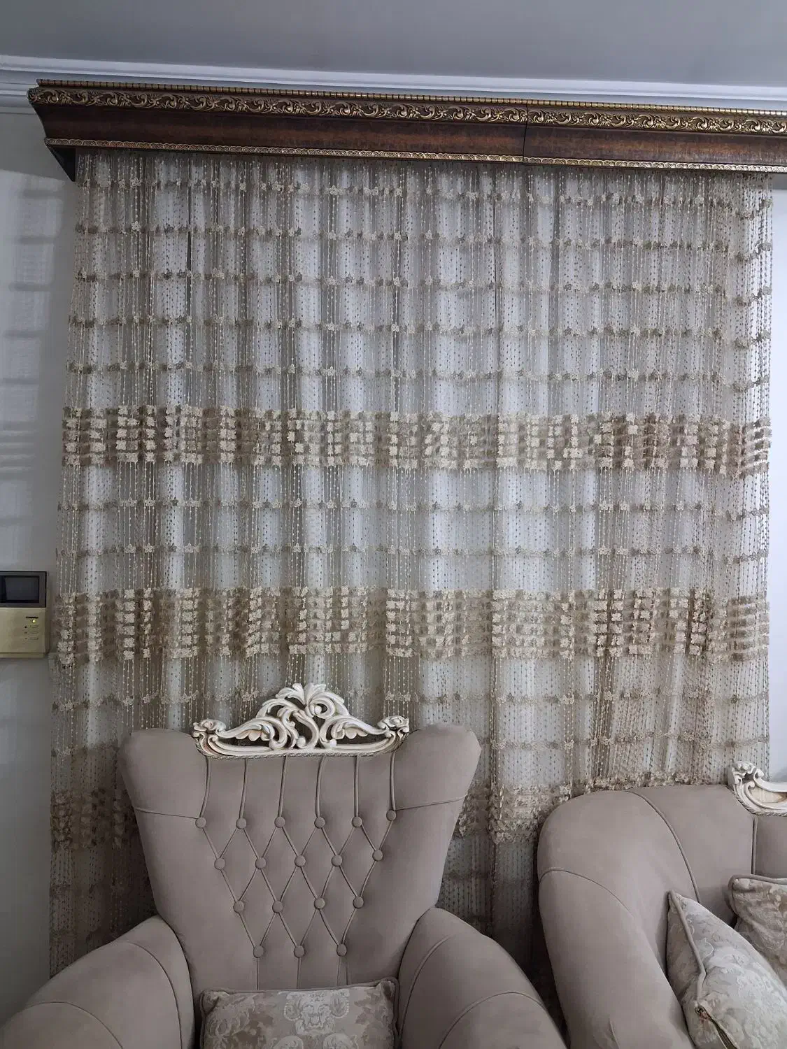 ۳ عدد پرده قلاب باقی|پرده، رانر، رومیزی|فردیس, قریشی|دیوار