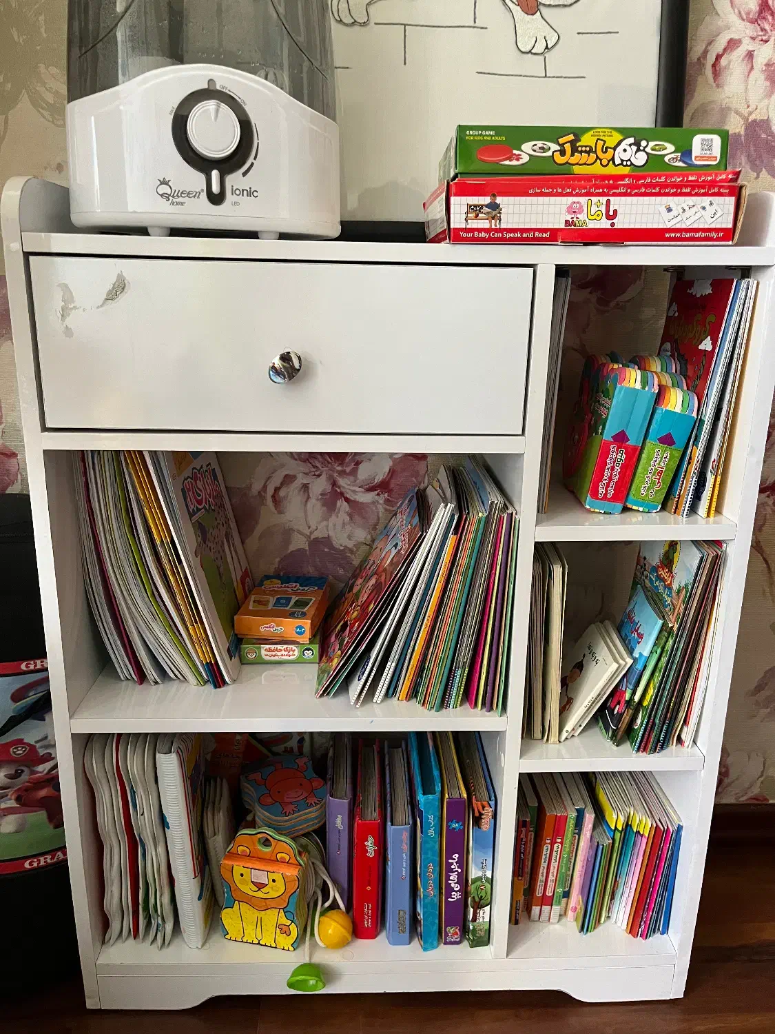 شلف و یا کتابخانه|کتابخانه، شلف، قفسه‌های دیواری|تهران, باغ فیض|دیوار