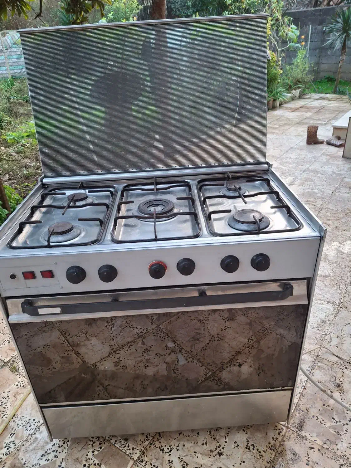 اجاق گاز 5 شعله تمام استیل پیلوت|اجاق گاز و لوازم برقی پخت‌وپز|لشت نشا, |دیوار