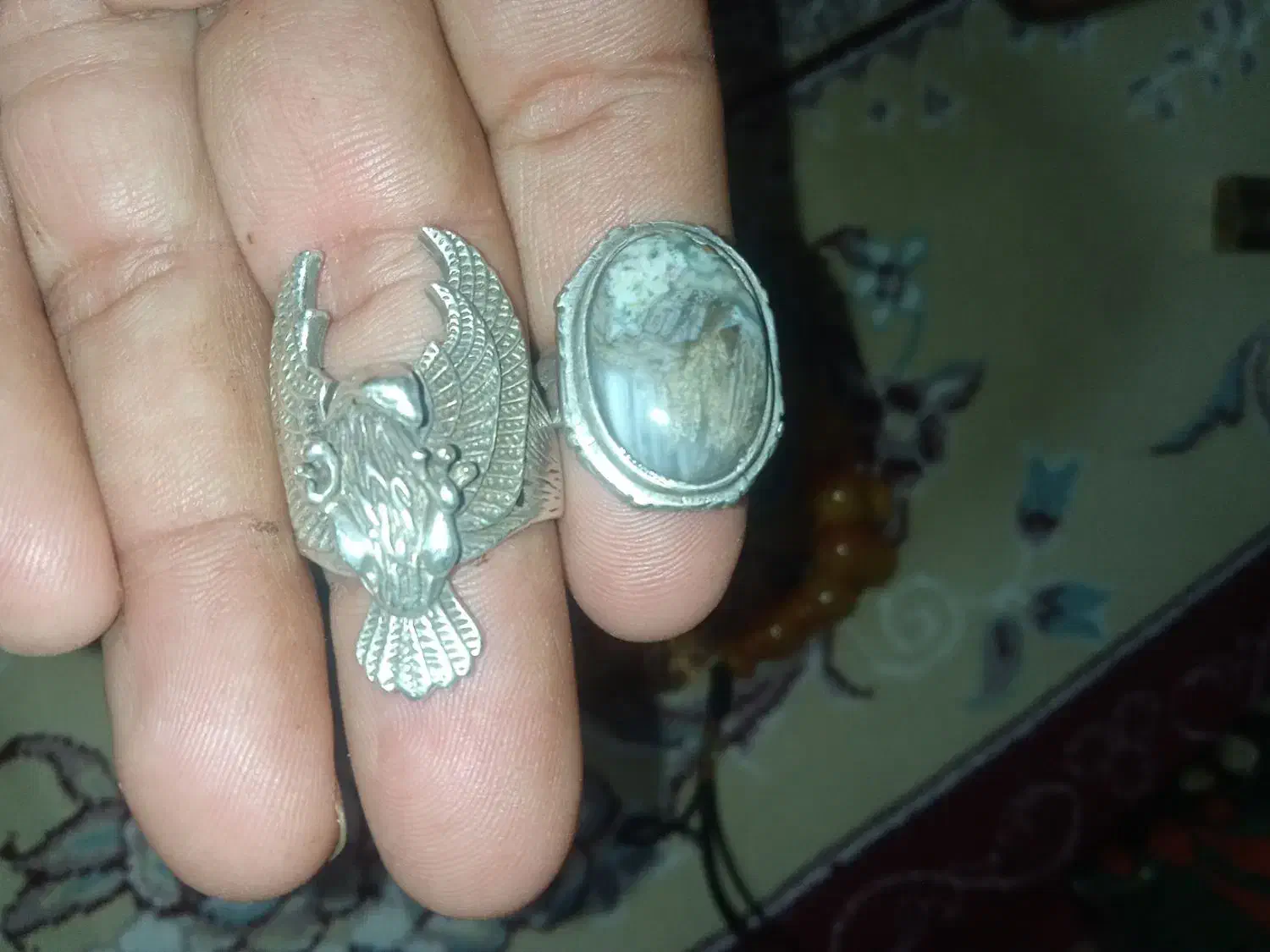 انگشتر نقره و تسبیح سندلوس|جواهرات|مرودشت, ژیان|دیوار