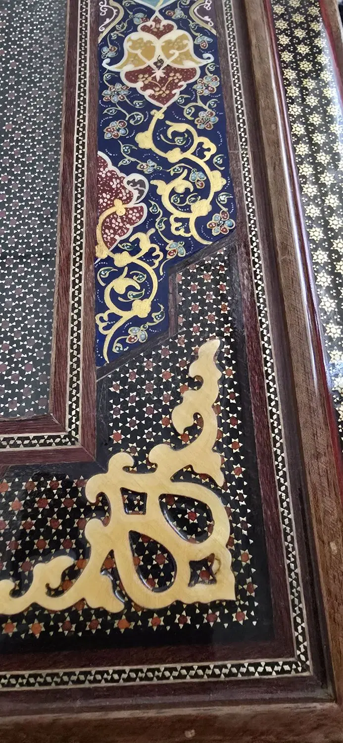 تابلو نفیس خاتم کاری آیه وان یکاد - ۸۰×۵۰|تابلو، نقاشی، عکس|تهران, حکیمیه|دیوار