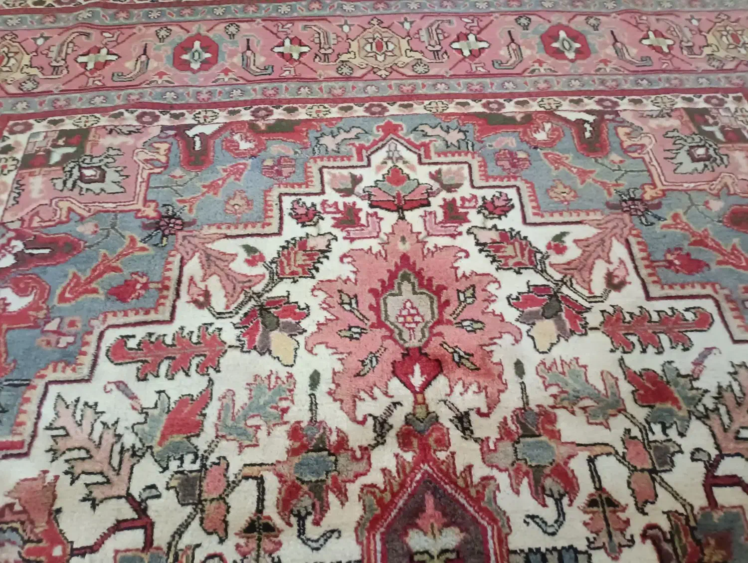 هریس دستباف 6متری کرم|فرش|تهران, خاوران|دیوار