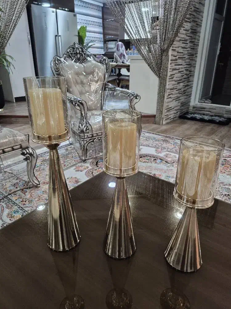 سه عدد جا شعمی طلای|چراغ خواب و آباژور|اهواز, گلستان|دیوار