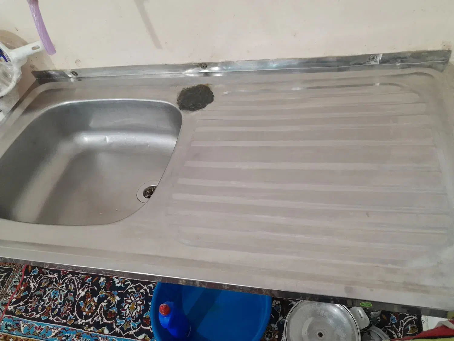 سینک ظرفشویی تک قلو|مصالح و تجهیزات ساختمان|جاسک, |دیوار