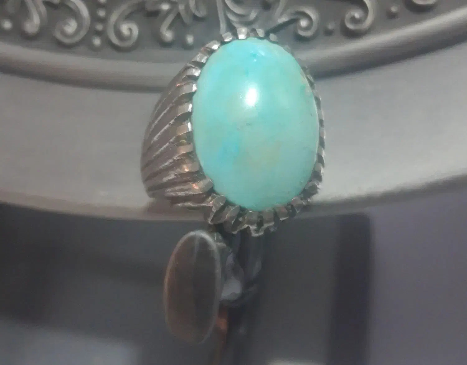 انگشتر فیروزه کهنه قدیمی|جواهرات|سمنان, |دیوار