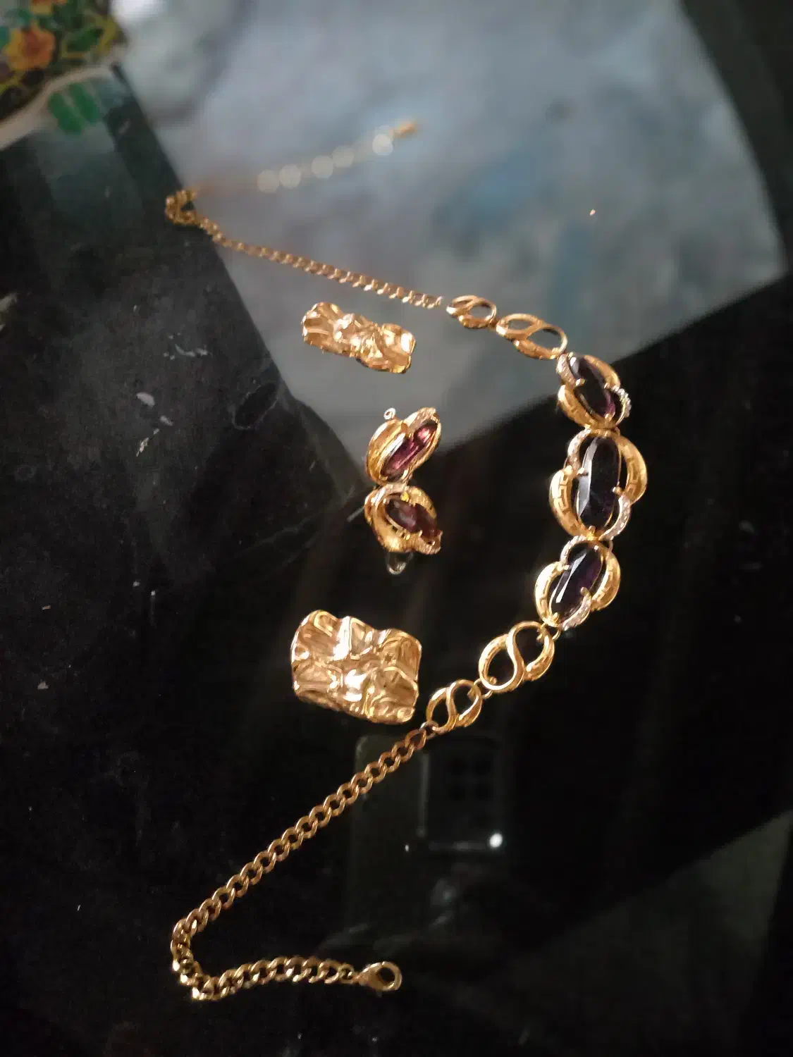 سرویس ژوپینگ ست باسنگ بنفش سلطنتی|بدلیجات|قوچان, |دیوار