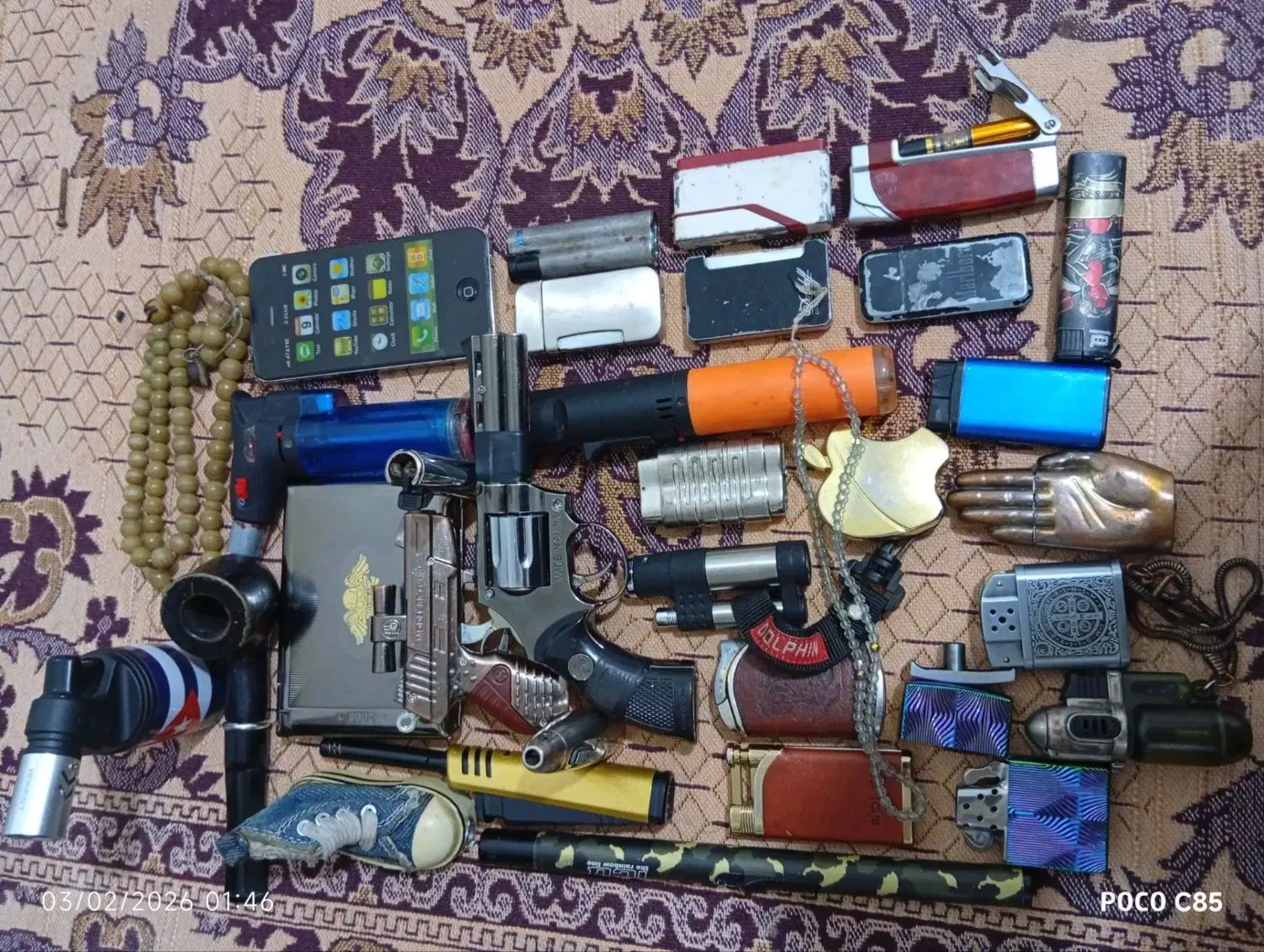 فندک کلکسیونی|کلکسیون اشیاء عتیقه|شیراز, شاه قلی بیگی|دیوار