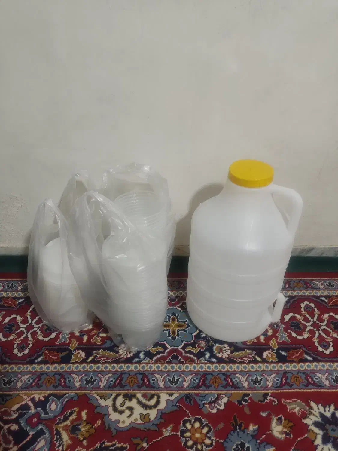 ظرف ۱کیلویی و دبه|ظروف نگهدارنده، پلاستیکی، یک‌بارمصرف|کرمان, |دیوار