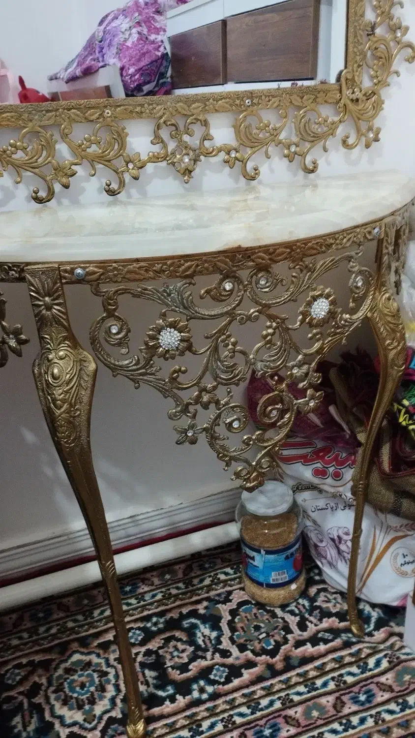 آینه شمعدان برنز|صنایع دستی و سایر لوازم تزئینی|بناب, |دیوار