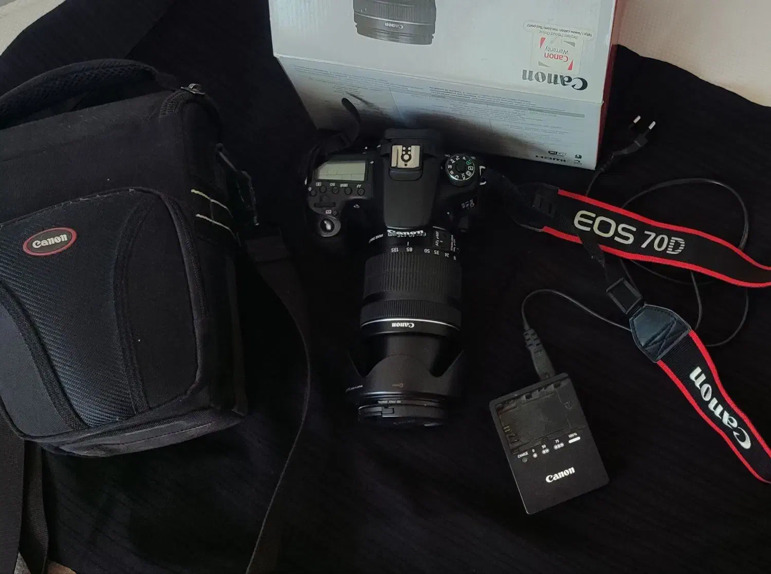 دوربین کنون ۷۰d با لنز ۱۸.۱۳۵ کاملا سالم|دوربین عکاسی و فیلم‌برداری|شیراز, دلجو|دیوار