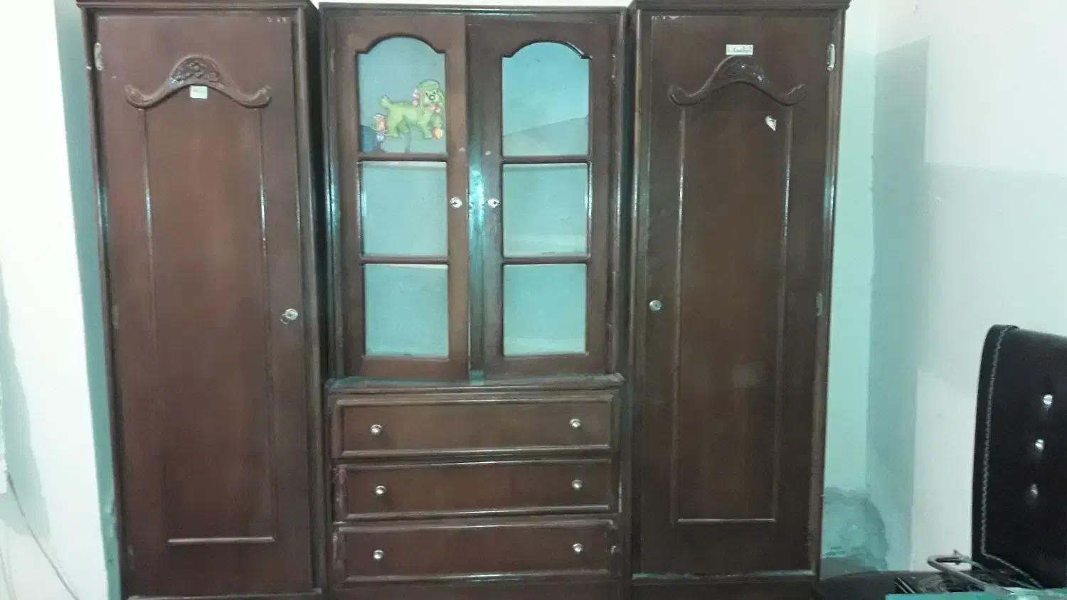 ۳ کمد و کتابخانه|کتابخانه، شلف، قفسه‌های دیواری|آبادان, |دیوار