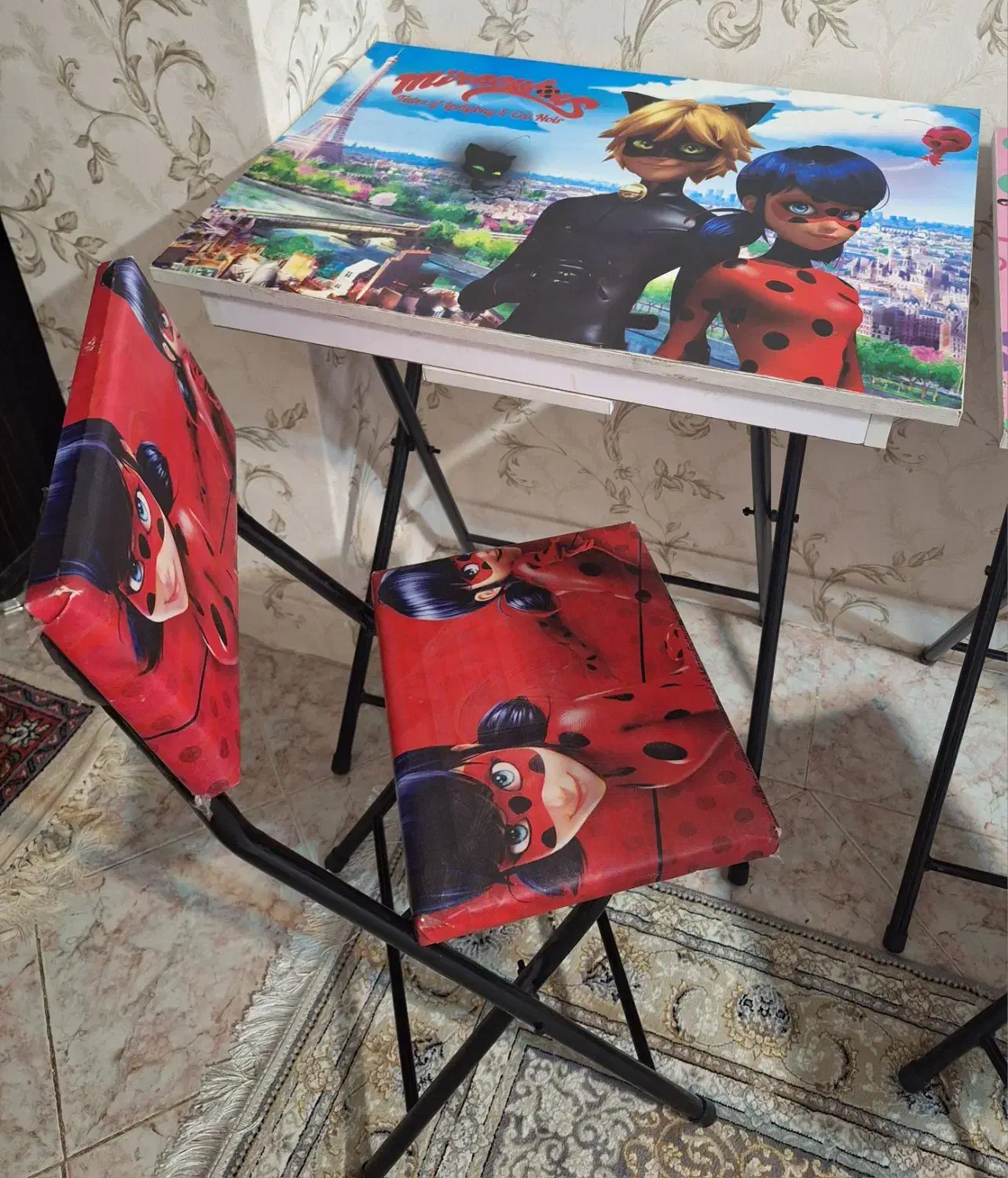 میز تحریر تاشو جاکتابی دار با صندلی تخفیف خورد|میز تحریر و کامپیوتر|محلات, |دیوار