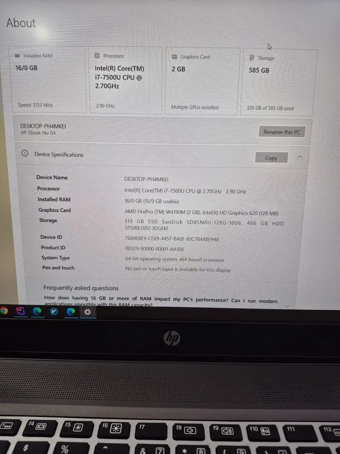 لپتاپ خونگی hp zbook رم ۱۶|رایانه همراه|اصفهان, هزارجریب|دیوار