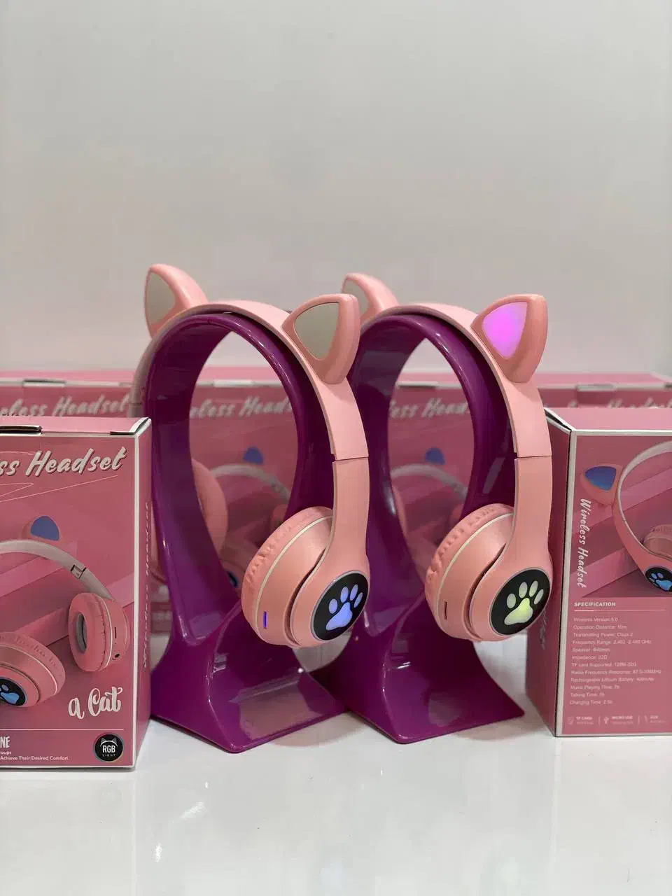 هدفون گربه ای چراغ دار پنجه دار در رنگبندی|لوازم جانبی موبایل و تبلت|رشت, چمارسرا|دیوار